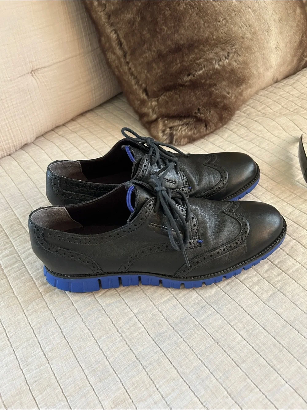 Cole haan grand OS zero grand comfy black leather oxfords shoes 9.5 men’s